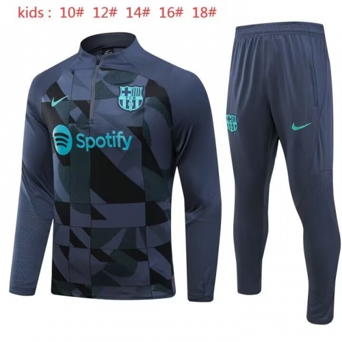 2023/24 Barcelona Royal Blue Kids/Youth Thailand Soccer Tracksuit Uniform-815/GDP