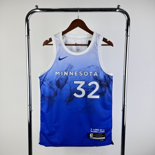 2023 Season City Version NBA Minnesota Timberwolves Blue #32 Jersey-311