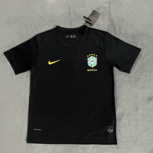 19-20 Retro Version Brazil Black Thailand Soccer Jersey AAA-510