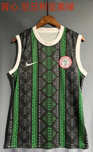 2023/24 Nigeria Black & Green Soccer Thailand Jersey Vest-709