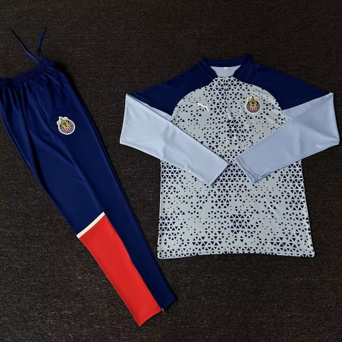 2023/24 Deportivo Guadalajara Blue Thailand Tracksuit Uniform-522