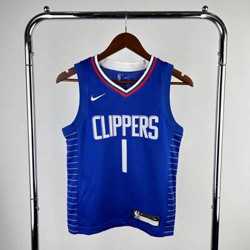 Kids/Youth NBA Los Angeles Clippers Blue #1 Jersey-311