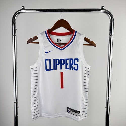 Kids/Youth NBA Los Angeles Clippers White #1 Jersey-311