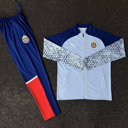 2023/24 Deportivo Guadalajara Blue Soccer Jacket Uniform-522