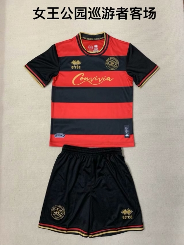 Kids 2023/24 Queens Park Rangers F.C. Away Red & Black Kids/Youth Soccer Uniform-208