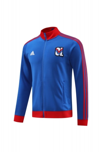 2023 Olympique Lyonnais Cai Blue Soccer Jacket Top-LH