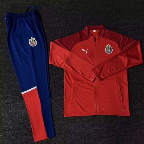 2023/24 Deportivo Guadalajara Red Soccer Jacket Uniform-522