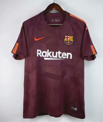 17-18 Retro Version Barcelona 2nd Red Thailand Soccer Jersey AAA-301
