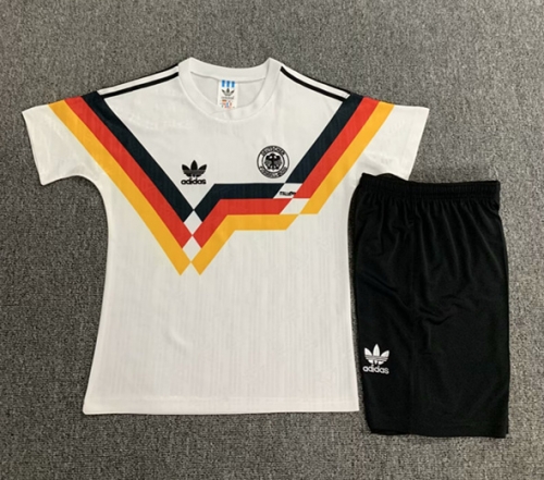 90 Retro Version Kids Germany Home White Soccer Uniform-1040/311