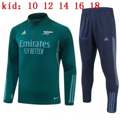 Kids 2023/24 Arsenal Green Kids/Youth Soccer Tracksuit Uniform-GDP/411