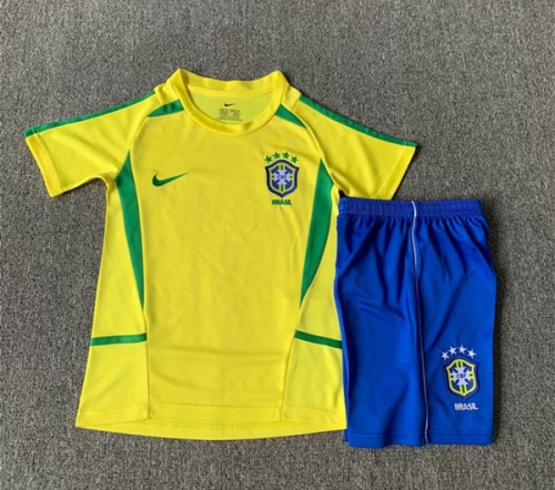 02 Brazil Home Yellow Kids/Youth Soccer Uniform-1040/123/522