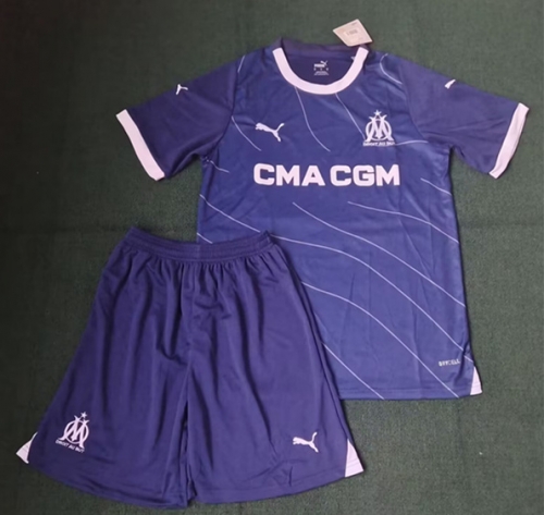 2023/24 Olympique Marseille Away Purple Soccer Uniform-SKE