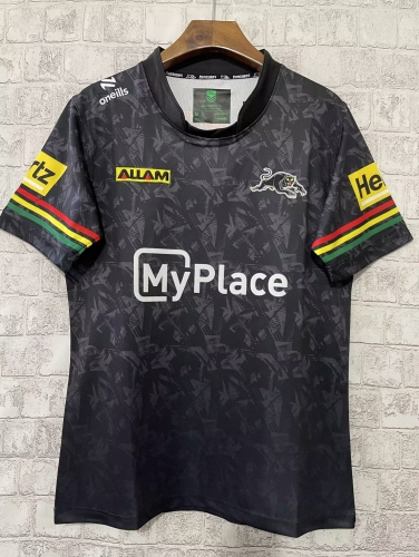 2024 Lions Black Thailand Rugby Shirts-805