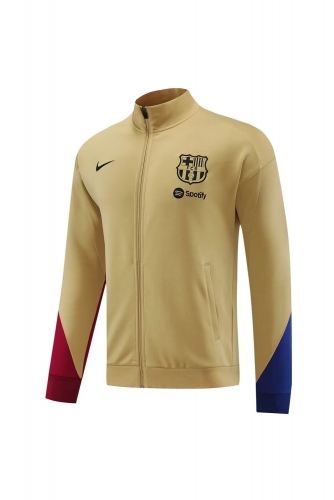 2023/24 Barcelona Dark Yellow Thailand Soccer Jacket Top-LH