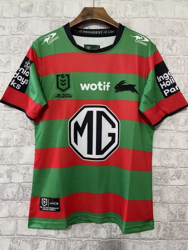 2024 South Sydney Rabbitohs Home Red & Green Thailand Rugby Shirts-805