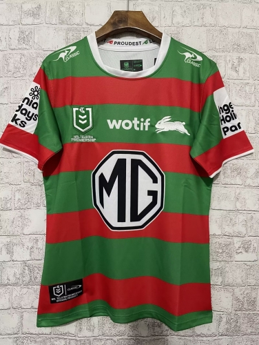 2024 South Sydney Rabbitohs Away Red & Green Thailand Rugby Shirts-805