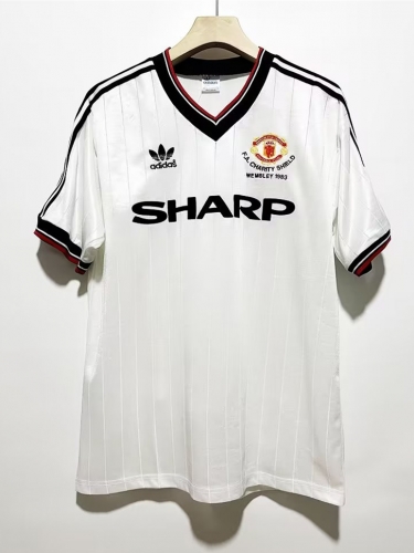 1983 Retro Version Manchester United White Thailand Soccer Jersey AAA-2011/811