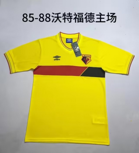 85-88 Retro Version Watford Home Yellow Thailand Soccer Jersey AAA-709