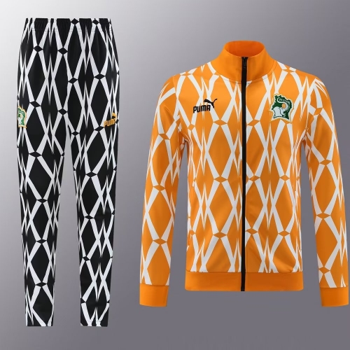 2023/24 Côte d'Ivoire Oragne Thailand Jacket Uniform-LH