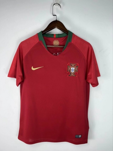 2018 Retro Version Portugal Home Red Thailand Soccer Jersey AAA-TJ/410/301