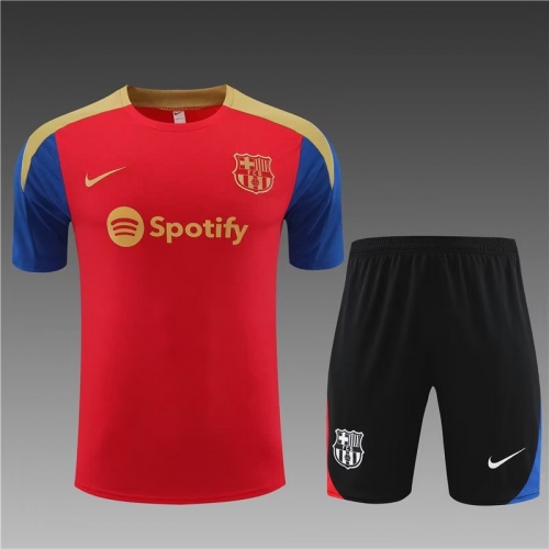 2023/24 Barcelona Red Shorts-Sleeve Thailand Soccer Uniform-801