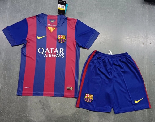 14-15 Retro Version Barcelona Blue & Red Kids/Youth Soccer Uniform-123/1040