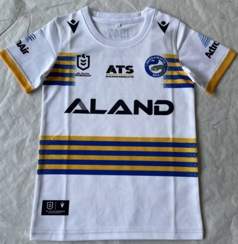Kids 2024 Manly-Warringah Sea Eagles Away White Rugby Shirts-805