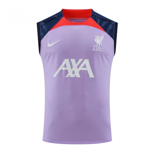2023/24 Liverpool Light Purple Thailand Soccer Training Vest -418