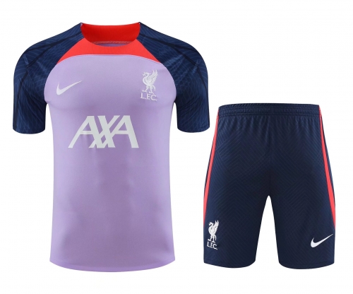 2023/24 Liverpool Purple Thailand Soccer Training Uniform-418