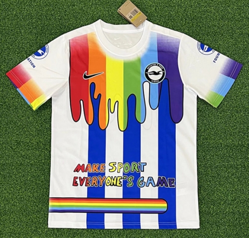 2023/24 Brighton & Hove Albion White & Blue Thailand Soccer Jersey AAA-320