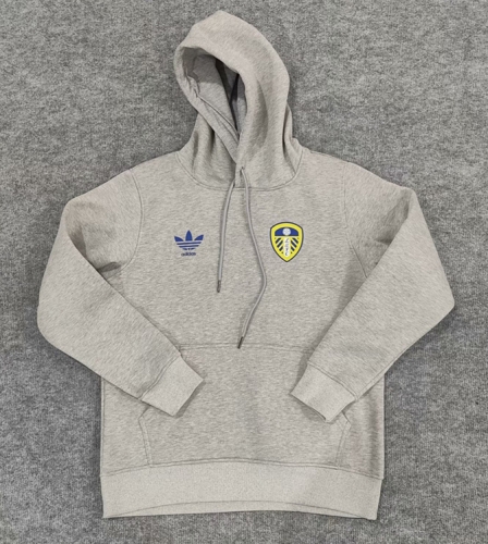 2023-2024 Leeds United Gray Thailand Soccer Tracksuit Top-308