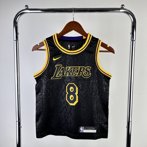 Snakeskin VersionLos Angeles Lakers Black #8 Youth/Kids NBA Uniform-311