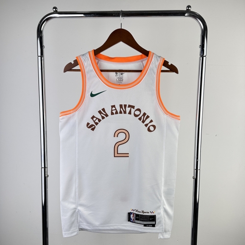 2024 Season City Version San Antonio Spurs NBA White #2 Jersey-311