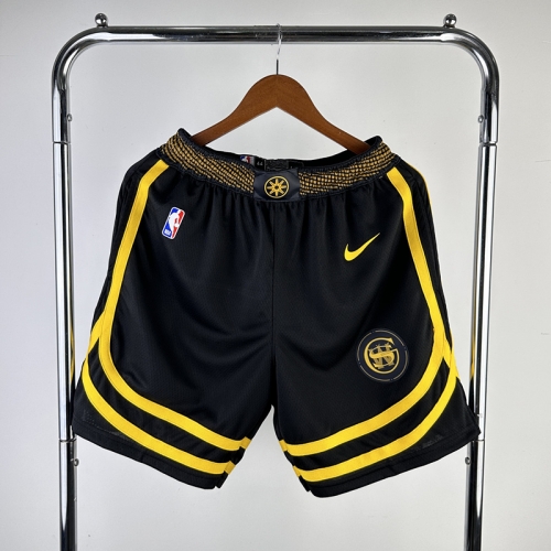 2024 City Version Golden State Warriors NBA Black Shorts-311