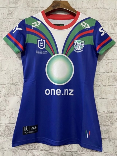 Female Version 2024 Warriors Home Blue Thailand Rugby Shirts-805