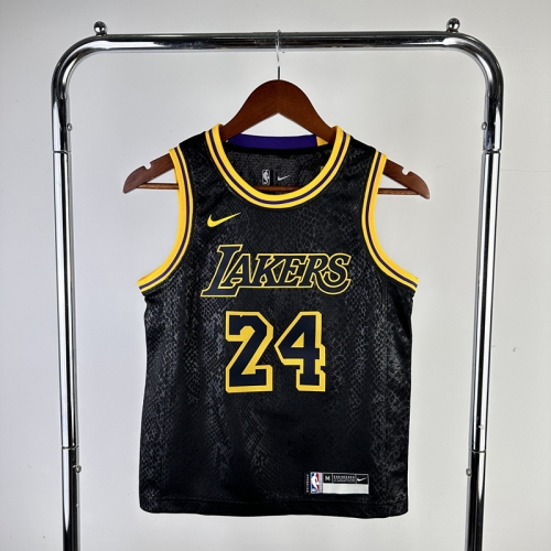 Snakeskin VersionLos Angeles Lakers Black #24 Youth/Kids NBA Uniform-311