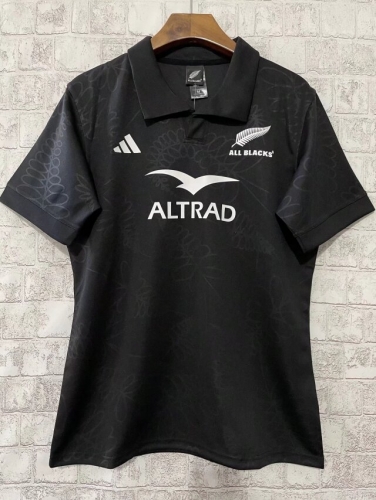 2024 Addia New Zealand All Black Black Thailand Rugby Shirts-805