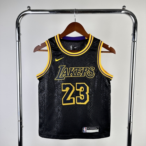 Snakeskin VersionLos Angeles Lakers Black #23 Youth/Kids NBA Uniform-311