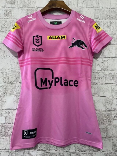 Female Version 2024 Lions Pink Thailand Rugby Shirts-805