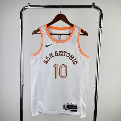 2024 Season City Version San Antonio Spurs NBA White #10 Jersey-311