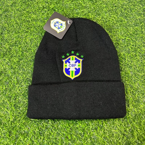 2023/24 Brazil Black Soccer Cotton Cap