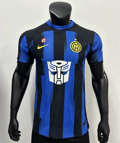Player Version 2023/24 Jointed Version Inter Milan Home White & Black Thailand Soccer Jersey AAA-888/2100