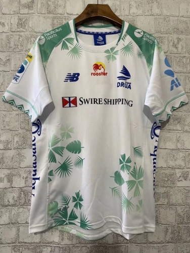 24 Fiji Away White Thailand Rugby Shirts-805