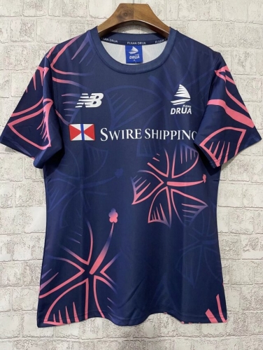 24 Fiji Royal Blue Thailand Rugby Shirts-805