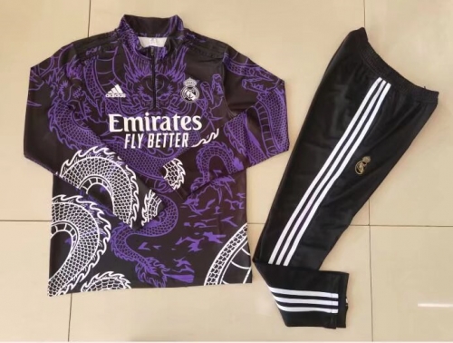 2023/24 Special Real Madrid Purple Soccer Tracksuit Uniform-GDP