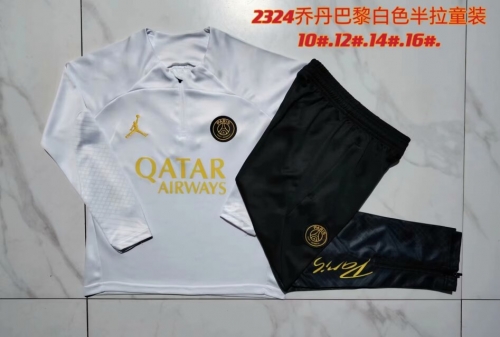 Kids 2023/24 Paris SG White Kids/Youth Thailand Soccer Uniform-815