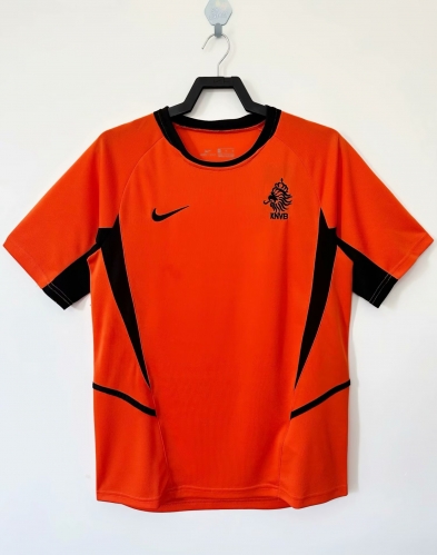 2002 Retro Version Netherlands Home Orange Thailand Soccer Jersey AAA-811