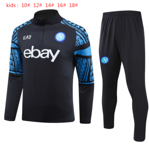 2023/24 SSC Napoli Royal Blue Kids/Youth Soccer Tracksuit Uniform-GDP