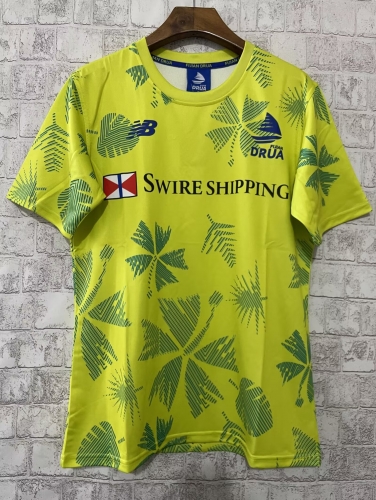 2024 Fiji Fluorescent green Thailand Rugby Shirts-805