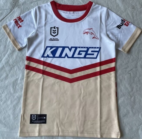 Kids 2024 Dolphin White Rugby Shirts-805